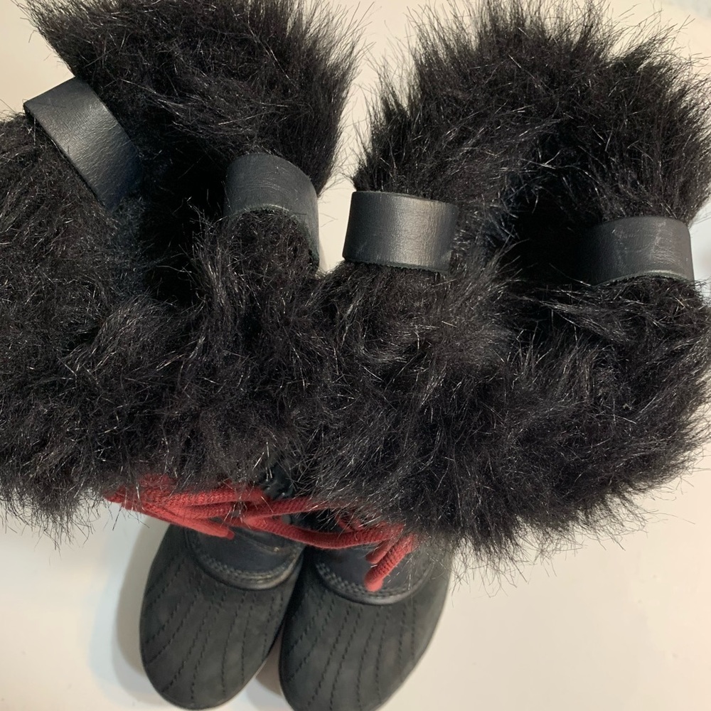 Sorel Tolfino Faux Fur Boots Black Size 7 - Picture 7 of 10